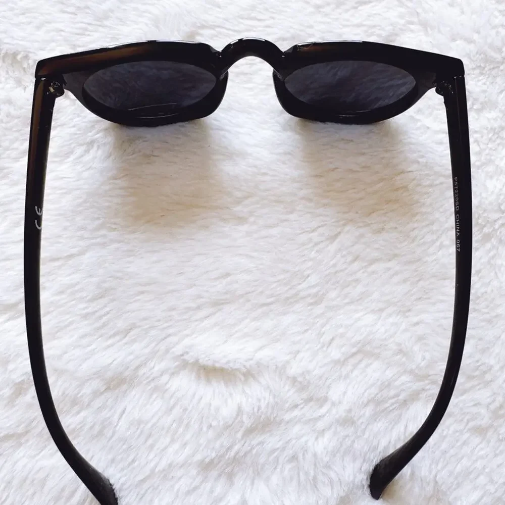 Pablo Black Round Sunglasses